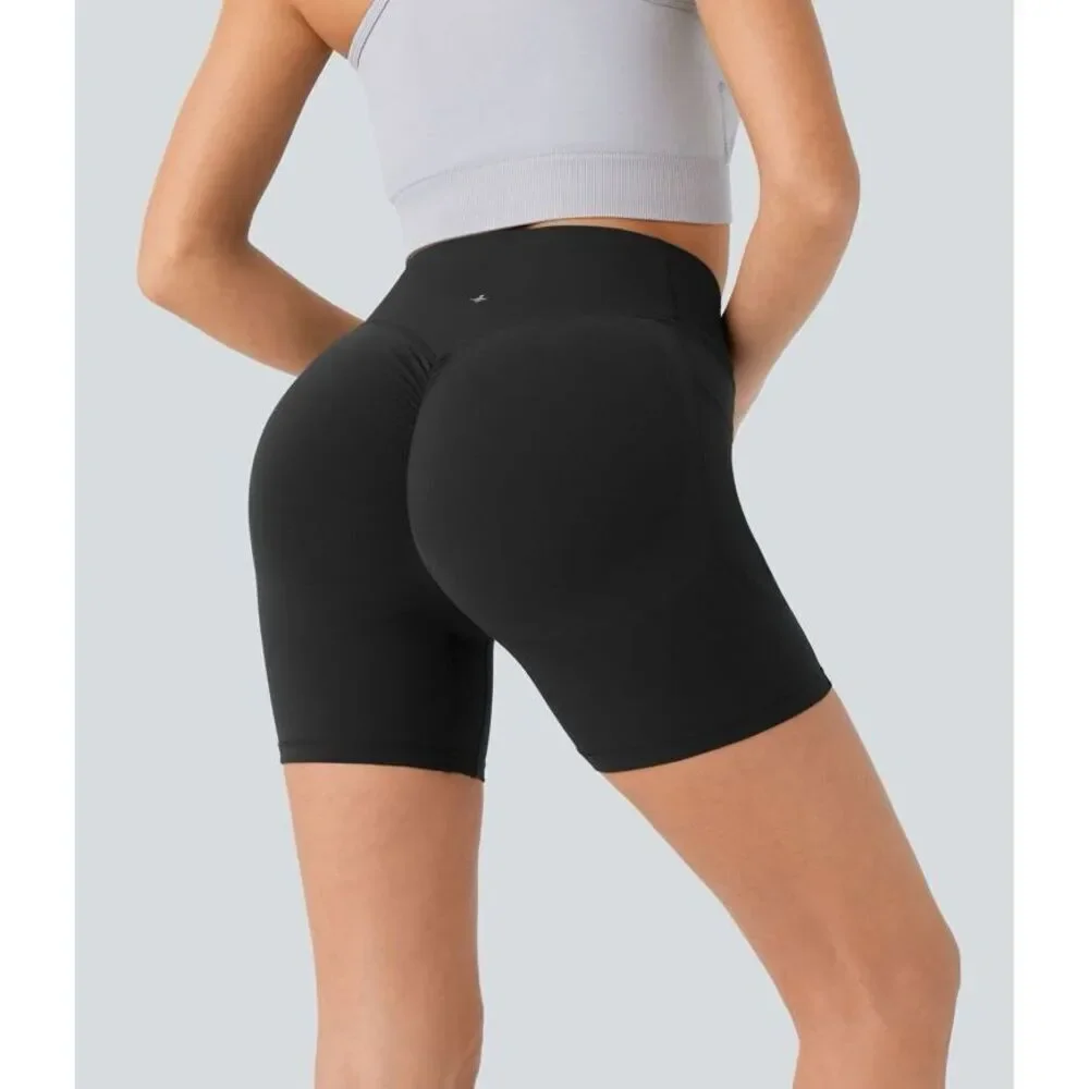 Halara HighWaisted Scrunch Butt Lifting Tummy Control Shaping Biker Shorts 3'' S